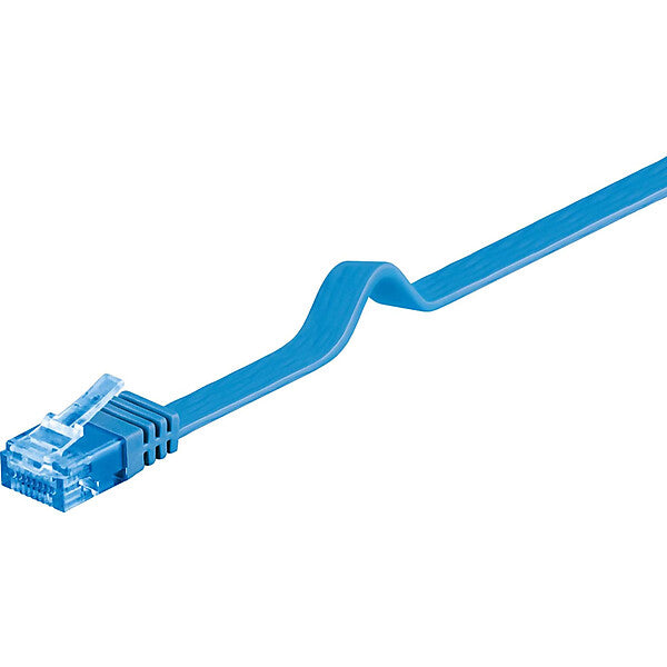 Goobay Flachkabel U/UTP Cat6a blau 0,5m 96295